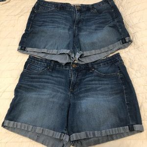 Nine West Vintage America cuffed denim shorts